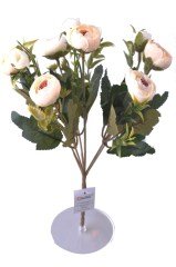 BUFFER® 6 Dallı 28 Cm Şakayık Gül Yapay Çiçek Krem Renk Dekoratif Çiçek