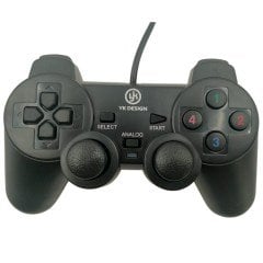 BUFFER®  Çift Titreşimli USB Kablolu Oyun Kolu PC Uyumlu Vibration Gamepad