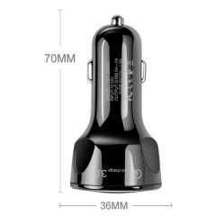 BUFFER® 55W 3 Port Usb Araç İçin Telefon Şarj Cihazı 3 Girişli Çakmaklık Adaptör-3.1A PD 20W QC 3.0