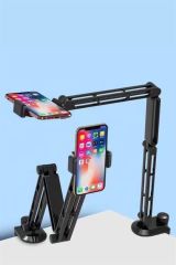 Masaya Takılabilen Telefon Tablet Standı Uzun Kollu Ayarlanabilir Telefon Tutucu