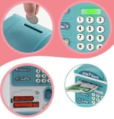 Parmak İzi Görünümlü Elektronik Şifreli Otomatik Kağıt Para Alan ATM Kumbara
