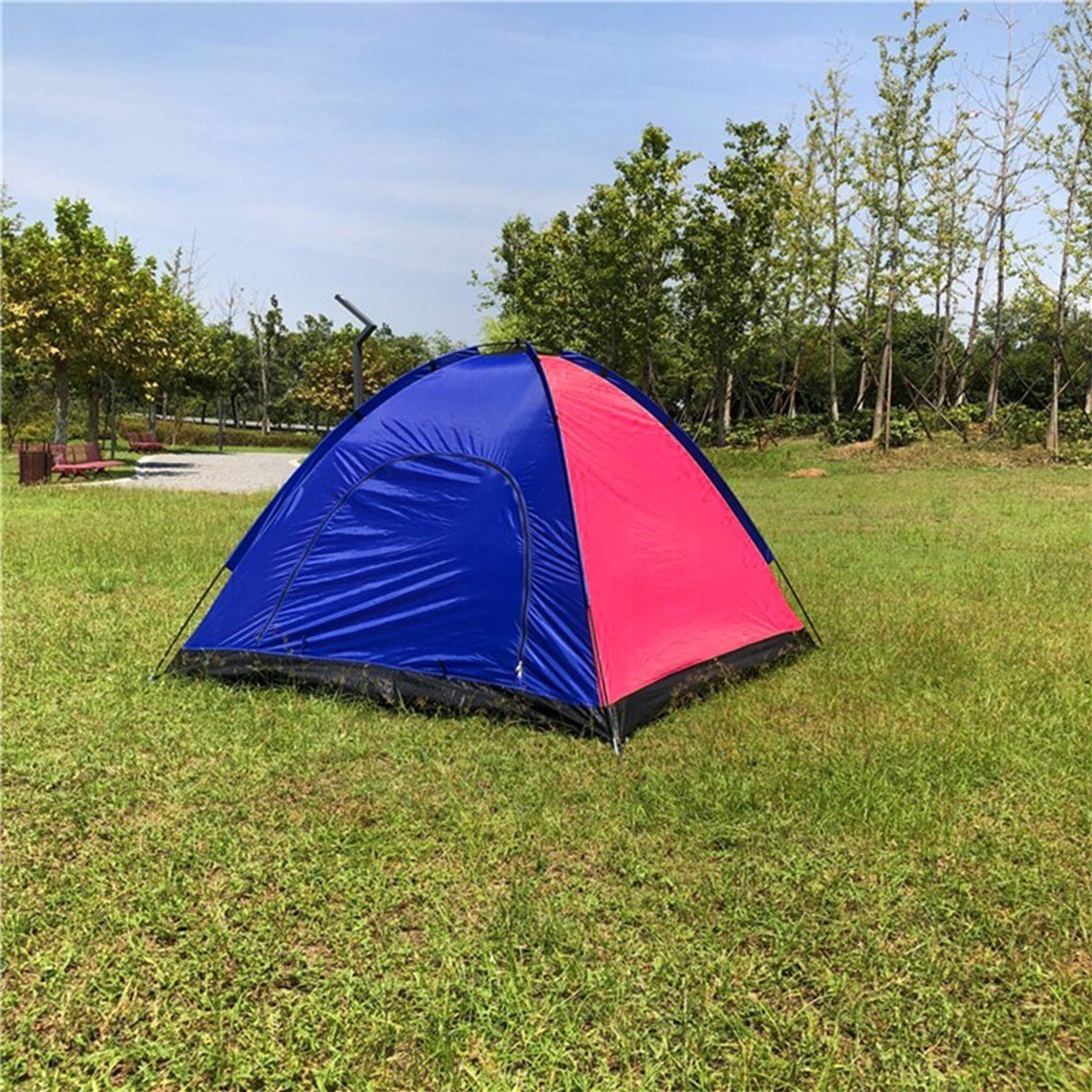 BUFFER® Kolay Kurulumlu Su Geçirmez Sineklikli Pratik Kamp Çadırı 2-3 Kişilik (200x150x110)