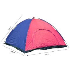 BUFFER® Kolay Kurulumlu Su Geçirmez Sineklikli Pratik Kamp Çadırı 2-3 Kişilik (200x150x110)