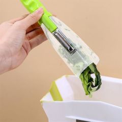 BUFFER® Hazneli Meyve Sebze Soyacağı Renkli Tutma Kollu Şeffaf Hazneli Soyacak