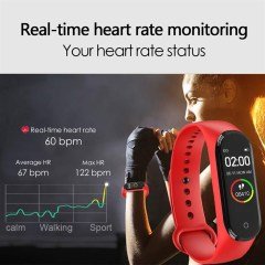 BUFFER® M4 Akıllı Bileklik Band M4 Su Geçirmez Renkli Ekran Bileklik