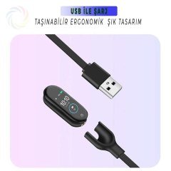 BUFFER® M4 Akıllı Bileklik Band M4 Su Geçirmez Renkli Ekran Bileklik