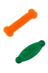 BUFFER® Kemik Şekilli Renkli Köpekler İçin 2&1 Diş Kaşıma Ve Oyun Kemiği