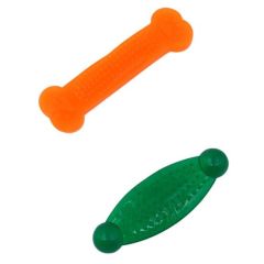 BUFFER® Kemik Şekilli Renkli Köpekler İçin 2&1 Diş Kaşıma Ve Oyun Kemiği