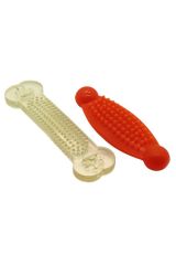 BUFFER® Kemik Şekilli Renkli Köpekler İçin 2&1 Diş Kaşıma Ve Oyun Kemiği