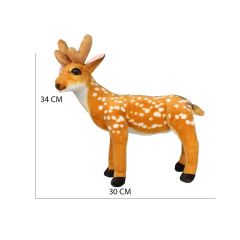 Ses Çıkartan Geyik Peluş Oyuncak 34 cm