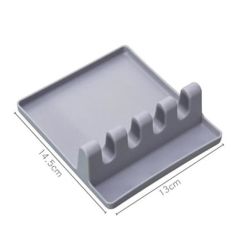 BUFFER® Tencere Kapak Tutuculu Kaşıklıklı Tencere Kapak Standı Pratik Kaşık Kepçe Altlık Düzenleyici