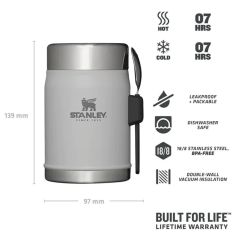 Stanley Klasik Paslanmaz Çelik Yemek Termosu Kaşıklı 0,40 LT 0,40 LT - Koyu Beyaz