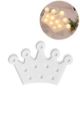 BUFFER® 3D Dekoratif Pilli Kraliçe Tacı Model Led Masa ve Gece Lambası