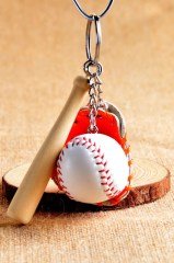 BUFFER® Gerçekçi Beyzbol Tasarımlı Şık Anahtarlık Kolye Çanta Süsü Baseball Keychain