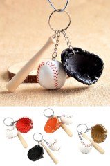 BUFFER® Gerçekçi Beyzbol Tasarımlı Şık Anahtarlık Kolye Çanta Süsü Baseball Keychain