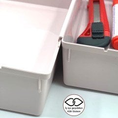 BUFFER® 8 Parça Plastik Derin Çekmece İçi Modüler Düzenleyici  Organizer Tepsi Set