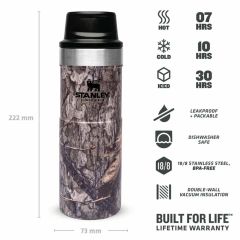 Stanley Klasik Trigger-Action Termos Bardak 0.47 Lt 0,47 LT - Mossy Oak