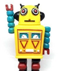 BUFFER® Decotown Nostaljik Sevimli Uzaylı Robot Şeklinde Figür Biblo