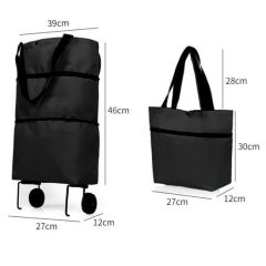 Tekerlekli Pratik Elde Taşınabilir Portatif Kolay Taşınan Pazar Arabası