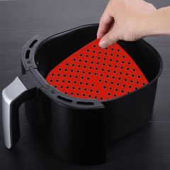 BUFFER® 150 Adet Kullan-At Delikli Kare Model Pişirme Kağıdı Ve Kare Kırmızı Pişirme Matı 21,5Cm