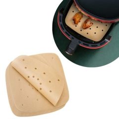 BUFFER® 150 Adet Kullan-At Delikli Kare Model Pişirme Kağıdı Ve Siyah Pişirme Matı 21,5 Cm