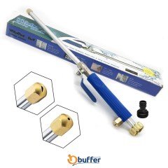 BUFFER® Alüminyum Water Jet Yüksek Basınçlı Su Püskürtme Oto Yıkama Tabancası Bahçe Sulama Aracı 75 cm