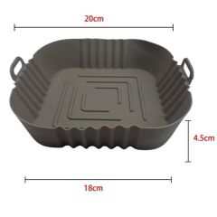 BUFFER® Gri Kare Pişirme Matı 20 Cm Ve 50 Adet Tek Kullanımlık Kare Tabak Model Pişirme Kağıdı