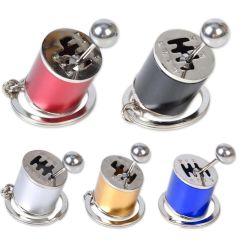 BUFFER® Hareketli Araba Vites Anahtarlık Altı Hız Manuel Vites Dişli Shifter Topuzu Metal Anahtarlık