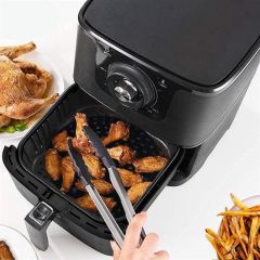 BUFFER® Airfryer Kare Model Pişirme Matı Kırmızı ve Kare Model Pişirme Matı Siyah 21,5cm