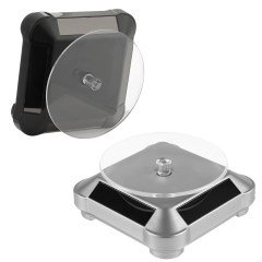 BUFFER® Güneş Enerjili Solar 360 Derece Dönen Vitrin Stand Döner Tabla