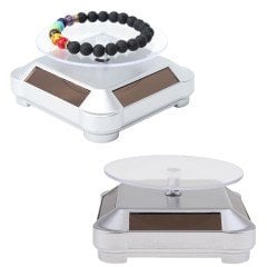 BUFFER® Güneş Enerjili Solar 360 Derece Dönen Vitrin Stand Döner Tabla