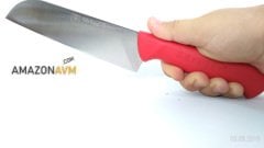 Sürmene Sürbisa 61195 Santoku Şef Bıçağı Kırmızı 19cm