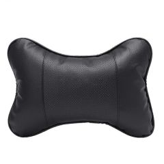 BUFFER® 2 Adet Araç içi Ergonomik Siyah Deri Boyun ve Seyehat Yastığı