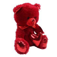 62501 Parlak Kalpli Peluş Ayı 40 cm