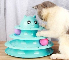 3 Katlı Kedi Oyuncağı Kedi Başlıklı Yeni