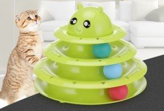 3 Katlı Kedi Oyuncağı Kedi Başlıklı Yeni