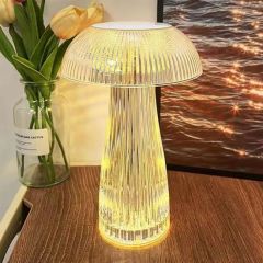 BUFFER® Mantar Model USB Şarjlı Dokunmatik 3 Farklı Işık Modlu Masa Üstü Kristal Akrilik Lamba Led