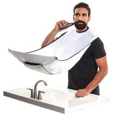 BUFFER® Pratik Evde Saç Sakal Traş Önlüğü, Sakal Kesme Örtüsü Traş Önlüğü