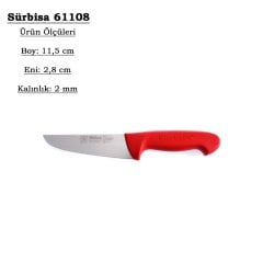Sürmene Sürbisa Kurban Bıçak Seti Kırmızı Renk (61140+61108+61110+61099)