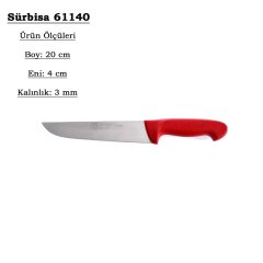 Sürmene Sürbisa Kurban Bıçak Seti Kırmızı Renk (61140+61108+61110+61099)
