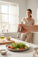 Paslanmaz Çelik Baharat Öğütücü Üstten Basmalı 15 cm Tuz Değirmeni