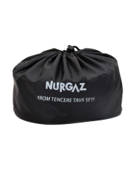 NURGAZ KROM TENCERE TAVA SETİ
