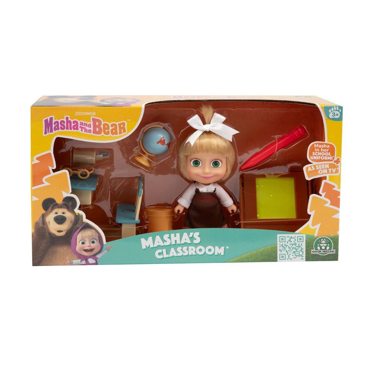 MHA07000 Maşa ve Koca 12cm Masha ve Okul Oyun Seti