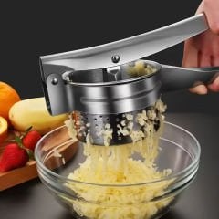 Patates Ezici Büyük Hazneli Püre Ezeceği Full Krom Metal 26,5 cm