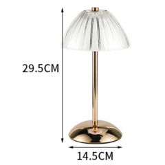 BUFFER® Masa Üstü Taşınabilir USB Şarjlı Dokunmatik Eskitme Huni Model Led Kristal Abajur W-029