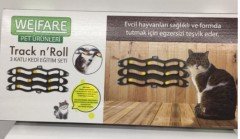 3 Kanallı Vantuzlu Kedi Oyun Tüneli
