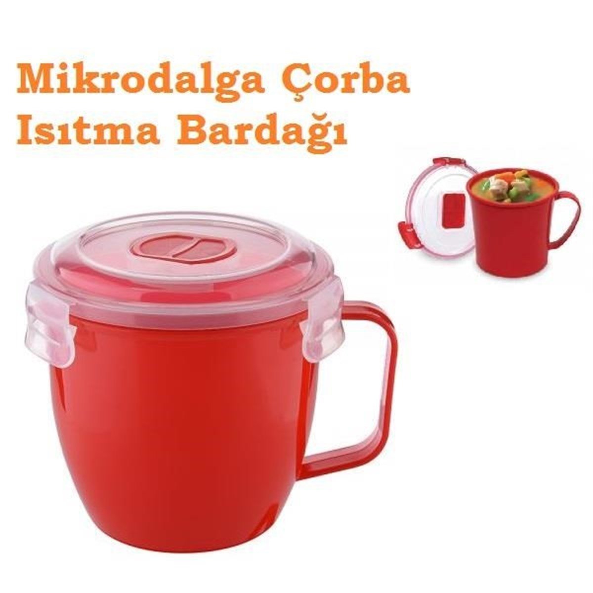 BUFFER® Mikrodalga Fırın İçi Çorba Isıtmak  için Kapaklı Isıtma Kabı