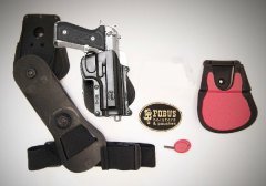 Fobus BR2-RT Beretta F92 Tabanca Kılıfı + Bacak Aparatı 2li Set (Tabanca Hariçtir)