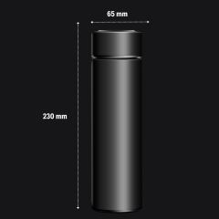 BUFFER® Paslanmaz Çelik Dijital Ekranlı Isı Yalıtımlı Akıtmaz Kapak Kahve ve Çay Termosu 500 ml