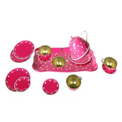 14 PRÇ RENKLİ PUANTİYELİ METAL TENCERE